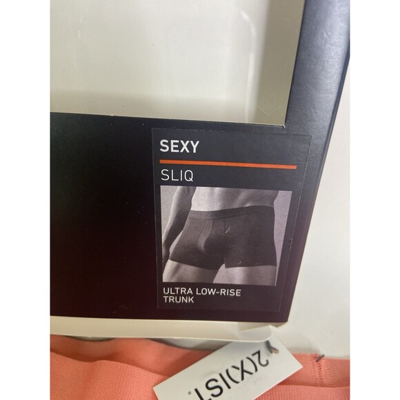 2xist Sexy Sliq Low Rise Trunk Boxer Briefs Underwear Shell Pink Mens Size L - Picture 3 of 5